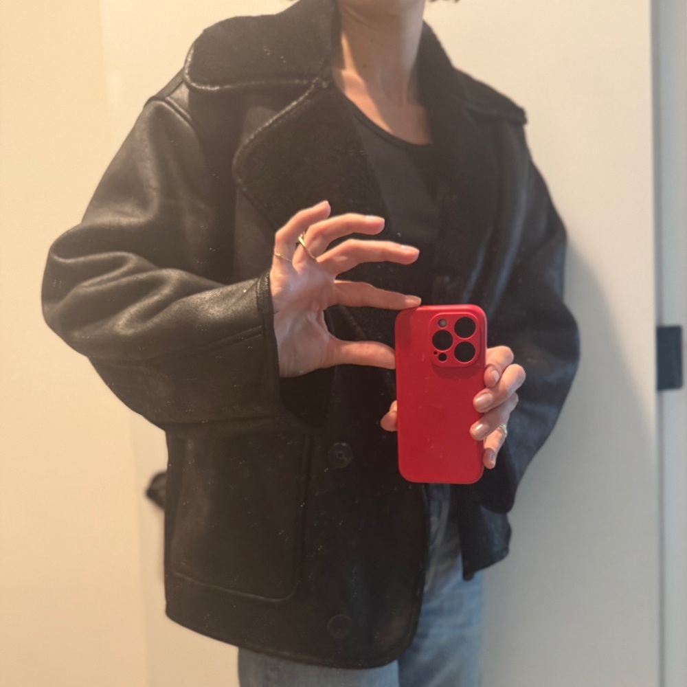 Zara Black Teddy Jacket - Picture 3 of 5